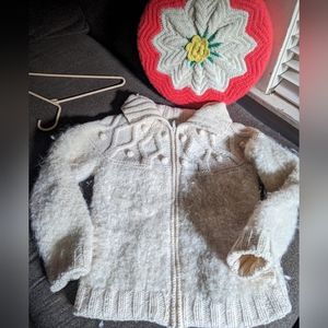 Avoca Handweavers zip front cardi pure new wool knit in Ireland